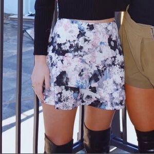 KEEPSAKE the Label Black and White Floral Skirt